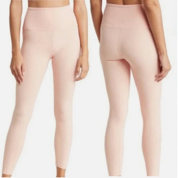 NWT Beyond Yoga Brushed High Waisted 7/8 Leggings Light Pink - Picture 1 of 6